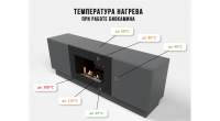 Тумба с биокамином Firelight BFP/P-1400L графит